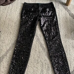 Black Sequin Women's Jeans